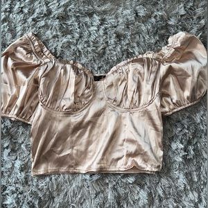 Gold crop top size S